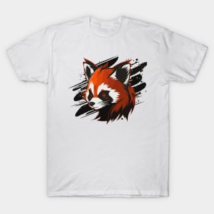 Graffiti Paint Red Panda Creative T-Shirt